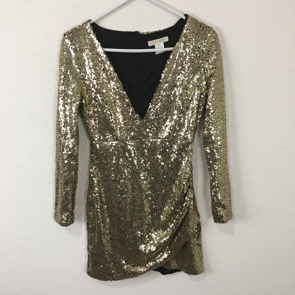 A’gaci Gold Sequin Dress